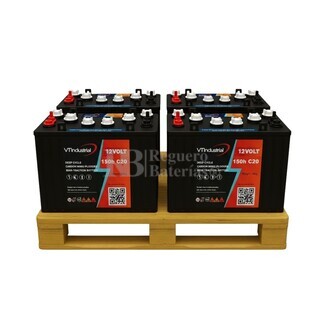 Pack 4 bateras Byggy 12V 150A | VT INDUSTRIAL CNFL-1275